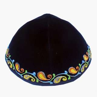  Kippah Velvet   Handpainted 81