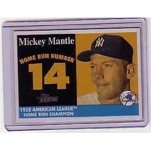 2007 Topps Heritage MHRC14   New York Yankees   Mickey Mantle Home Run 