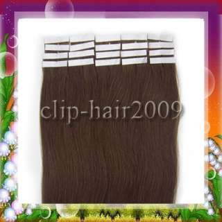16 INDIAN REMY Tape Human Hair Extensions #04&30g New  