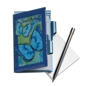  Grasslands Road Metal Notepad with Pen and Refill Blue 