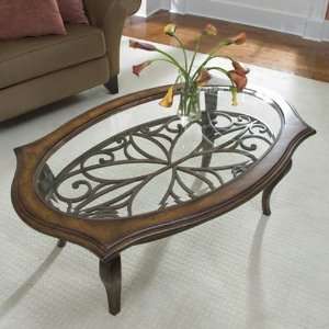  Oval Cocktail Table by Riverside   Brown Sugar (72002 
