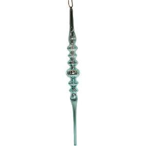   Blue Icicle Finial Glass Christmas Ornament #2501823