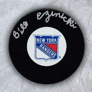  Bill Ezinicki Signed Puck   Autographed NHL Pucks Sports 