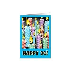  Sparkly candles  30th Birthday Card Toys & Games