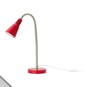  Småland Böna IKEA   KVART Work lamp + E17 bulbs, red 
