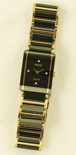RADO Integral Jubile Ladies Watch Diamond Dial Gold Ceramic  
