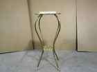 Antique Marble Top Solid Brass Carved Plant Hall Stand  