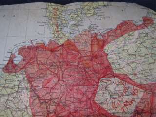 Vintage Map of Europe WWII 1945 Prague Offensive  