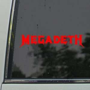  MEGADETH ROCK BAND Red Decal Car Truck Window Red Sticker 