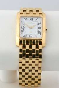 Mens Bulova Accutron Stainless Steel Gold Tone Wrist Watch Sapphire 