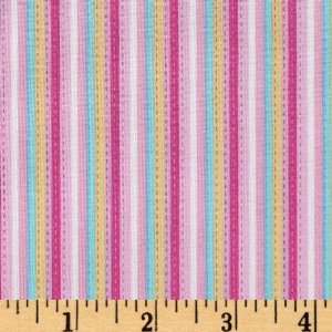  44 Wide Stripes Pink Fabric By The Yard Arts, Crafts 