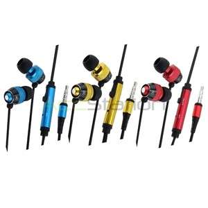 3x In Ear Stereo Headphone+Mic For iPod Touch 3rd 4th  