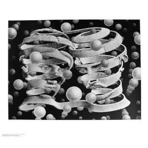 Hand Made Oil Reproduction   Maurits Cornelis Escher   24 x 20 inches 
