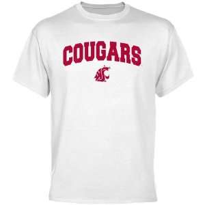   Washington State Cougars White Mascot Arch T shirt 