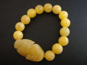 Yellow Jade Bracelet Pi Xiu Yao Xie Dragon Feng Shui  