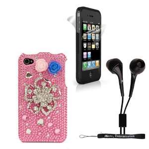  Rhinestones 2pc Case Protective Cover Snap On Made for Apple iPhone 
