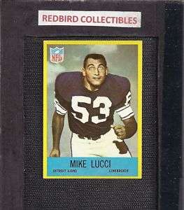 1967 Philadelphia #67 Mike Lucci RC LIONS  EX/MT MT  