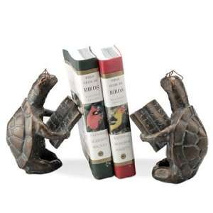  SPI Home Scholarly Turtle Cast Iron Bookend Pair