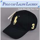 Polo BaseBall Tennis Golf Outdoor Casual Cap Navy with ivory large 