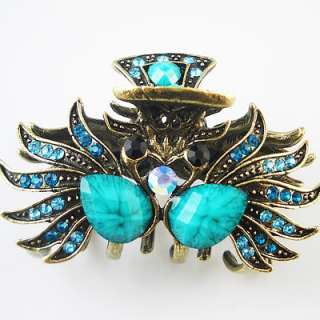 Peacock in love hair claw clip pick the color HC91  