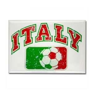   Magnet Italy Italian Soccer Grunge   Italian Flag 