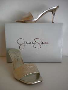 Jessica Simpson Clarina Light Gold Slide Heel  
