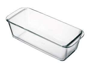 GLASS LOAF PAN FORM MOLD BAKING DISH CLEAR BOROSILICATE  
