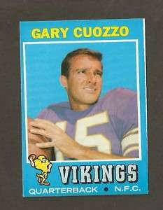1971 Topps #18 Gary Cuozzo Minnesota Vikings Ex MINT+  