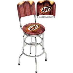 Root Beer Double Ring and Chrome Seat Ring Barstool