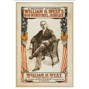  Theater Poster (M), William H Wests Big minstrel jubilee a majestic 