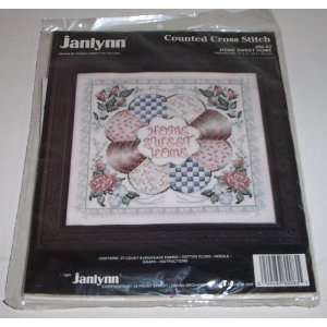   Sweet Home Janlynn Counted Cross Stitch Kit Arts, Crafts & Sewing
