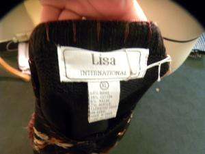 LISA INTERNATIONAL animal knit cardigan sweater top XL  