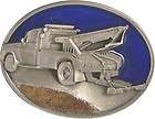Pewter Belt Buckle Tradesman vehicle Tow Truck NEW