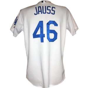 Dave Jauss #46 2007 Dodgers Game Used Home White Jersey 46  