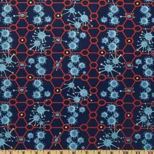  44 Wide Germania Nerggle City Blue Fabric By The Yard 