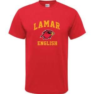  Lamar Cardinals Red Youth English Arch T Shirt Sports 