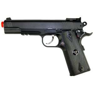  TSD M1911 Tactical Airsoft Spring Pistol Black/Black Grips 
