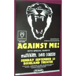  Against Me Poster   BC   Concert Flyer   New Wave Tour 