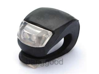 New Waterproof Double White LED Light with Black Silicone for Bicycle 
