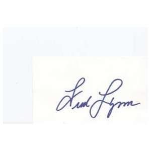  FRED LYNN Signed Index Card In Person 