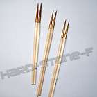 6pcs Per Set Short Handle Pointed Bristle Tiny Painted Brushes For 