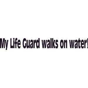   Guard Walks on Water Wall Art, Decal, Safety, Swim, Pool Jesus Christ