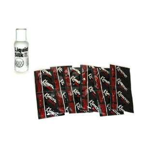 Kimono MAXX Latex Condoms Lubricated 24 condoms Liquid Silk 50 ml Lube 