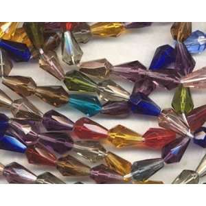   Glass Faceted Teardrop   Jeweltone Color Mix Arts, Crafts & Sewing