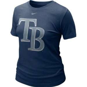  Tampa Bay Rays Womens Nike Navy Heather Blended Graphic T 