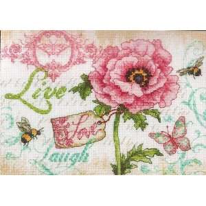  Cross Stitch Kit Live, Love, Laugh From Dimensions Gold 