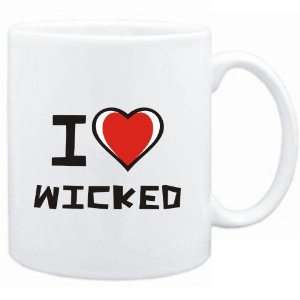  Mug White I love wicked  Adjetives