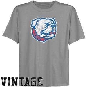 NCAA Louisiana Tech Bulldogs Youth Ash Distressed Logo Vintage T shirt
