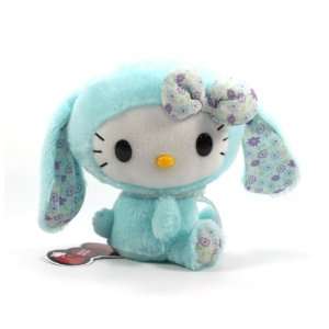  Eikoh Hello Kitty Lop Ear Bunny Plush   7 Blue Toys 