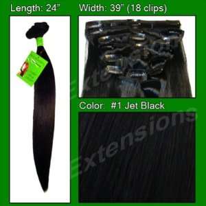  Jet Black Hair Extensions   24   911600 Beauty